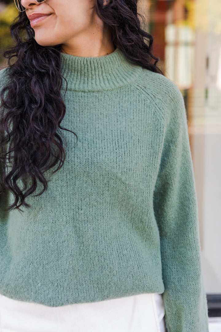 The Soft Launch Mock Neck Sweater