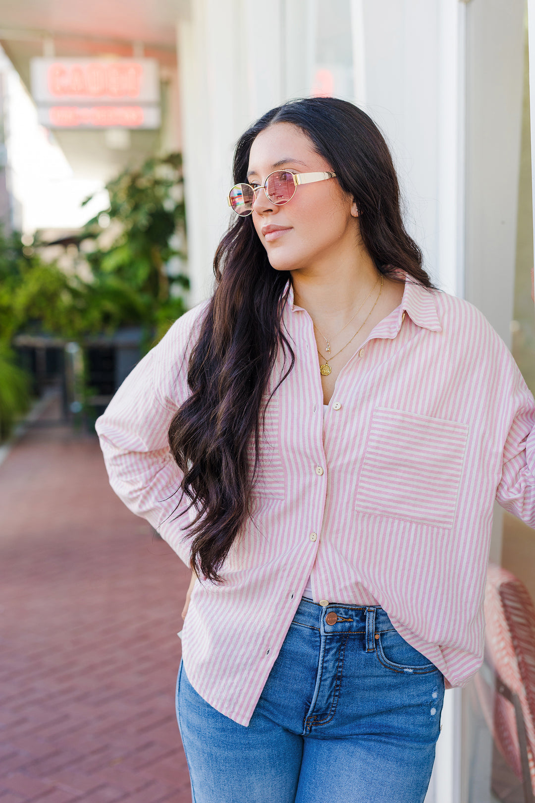 The Stripe a Pose Button-Down Shirt
