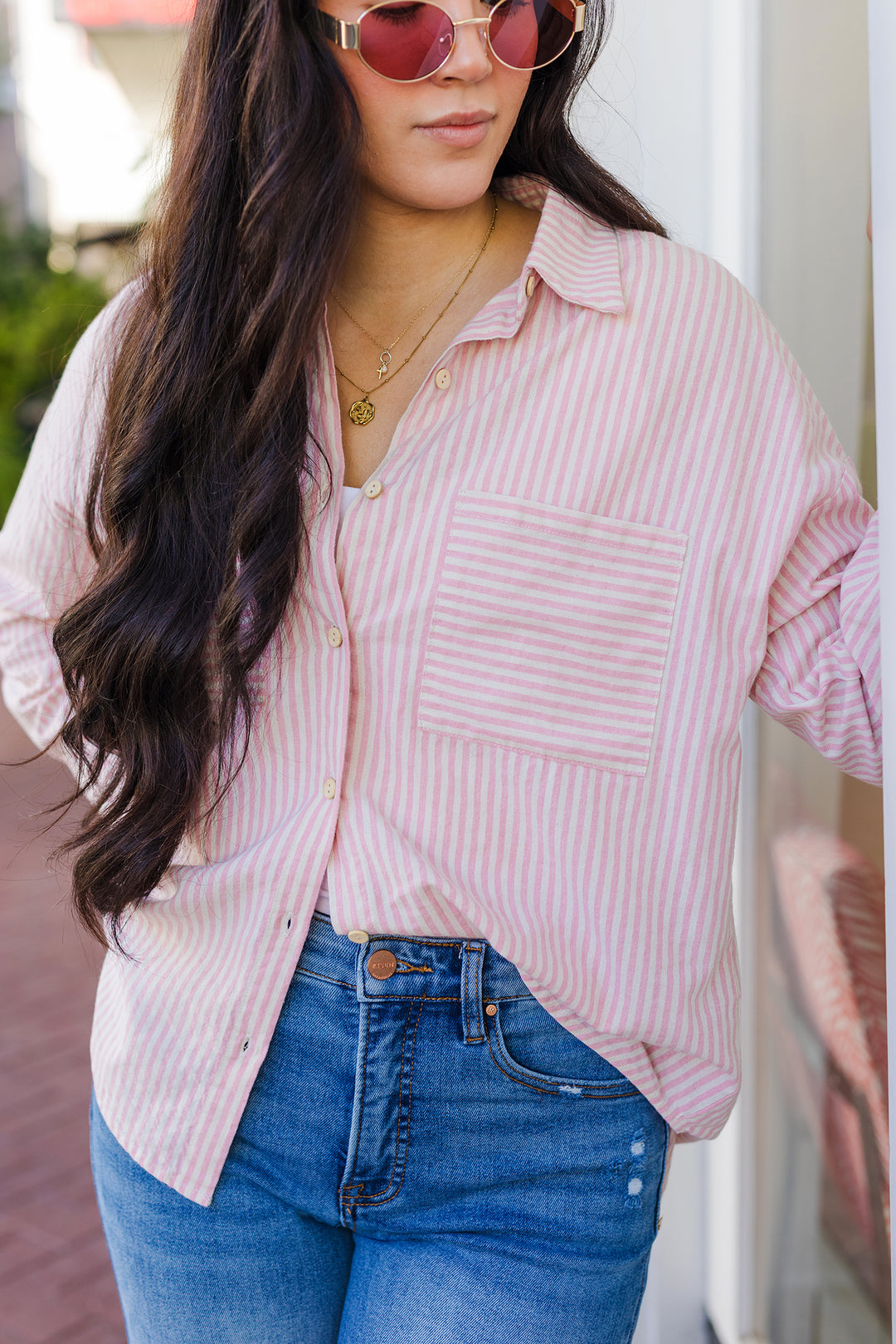 The Stripe a Pose Button-Down Shirt