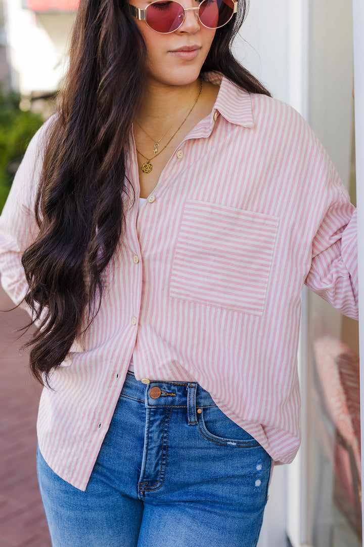 The Stripe a Pose Button-Down Shirt