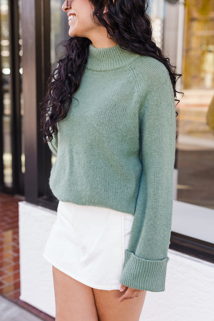 The Soft Launch Mock Neck Sweater