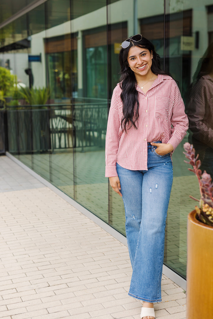 The Stripe a Pose Button-Down Shirt
