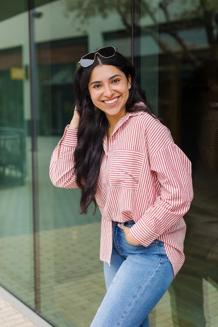 The Stripe a Pose Button-Down Shirt
