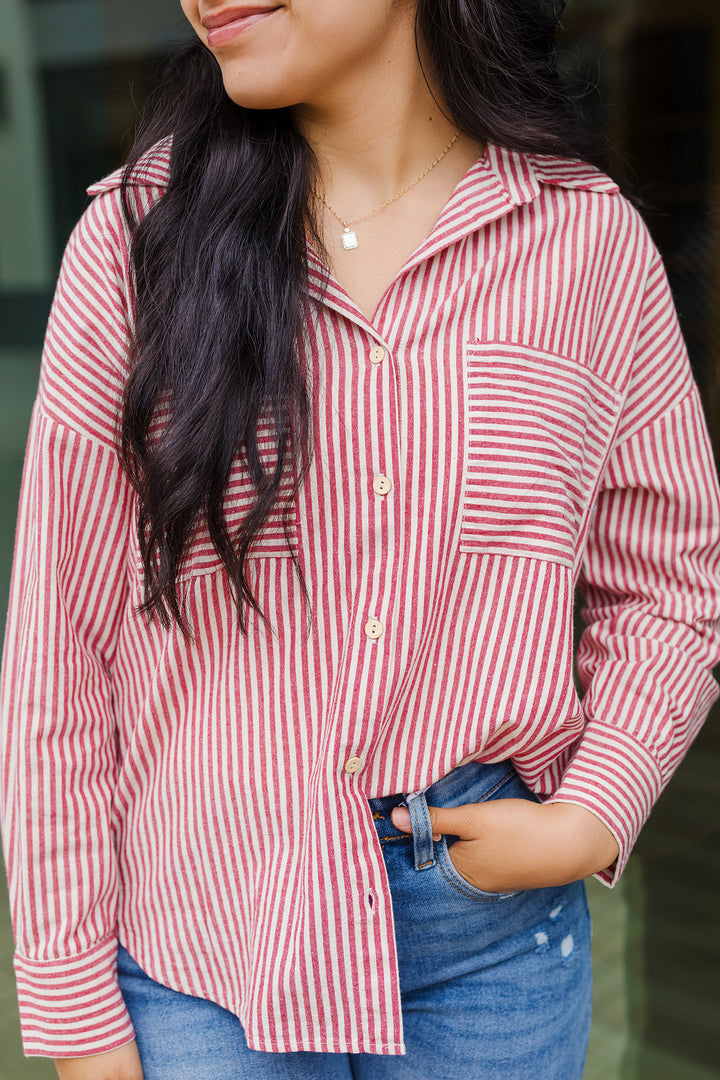 The Stripe a Pose Button-Down Shirt