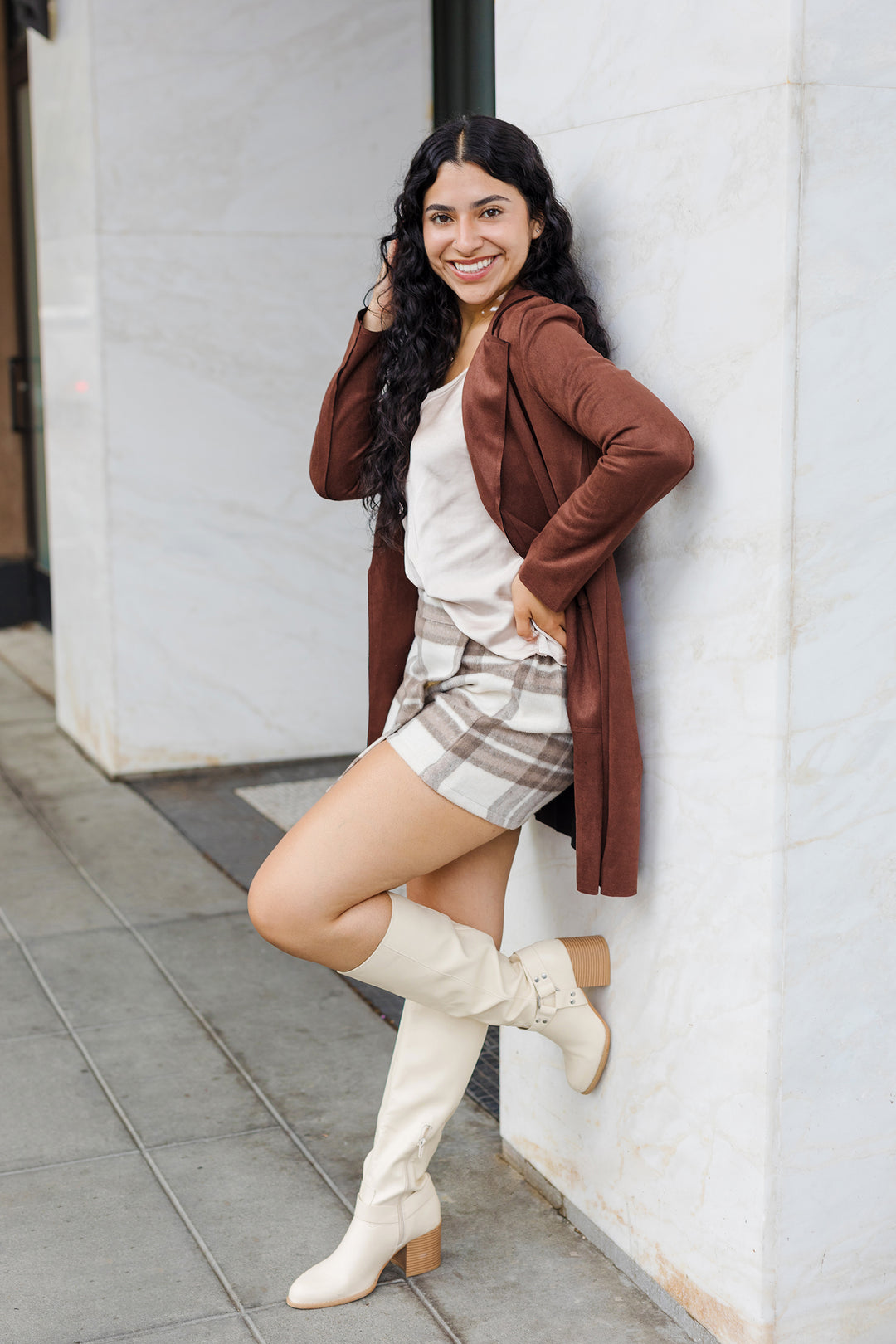 The Plaid to the Bone Wrap Front Skorts