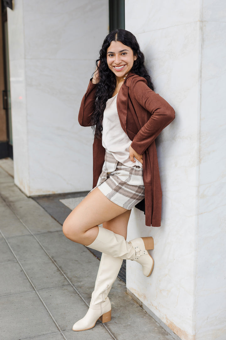 The Plaid to the Bone Wrap Front Skorts