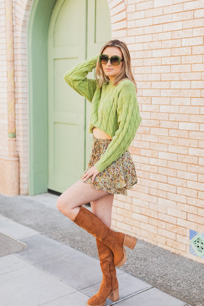 The Feels Right Double Flared Skort