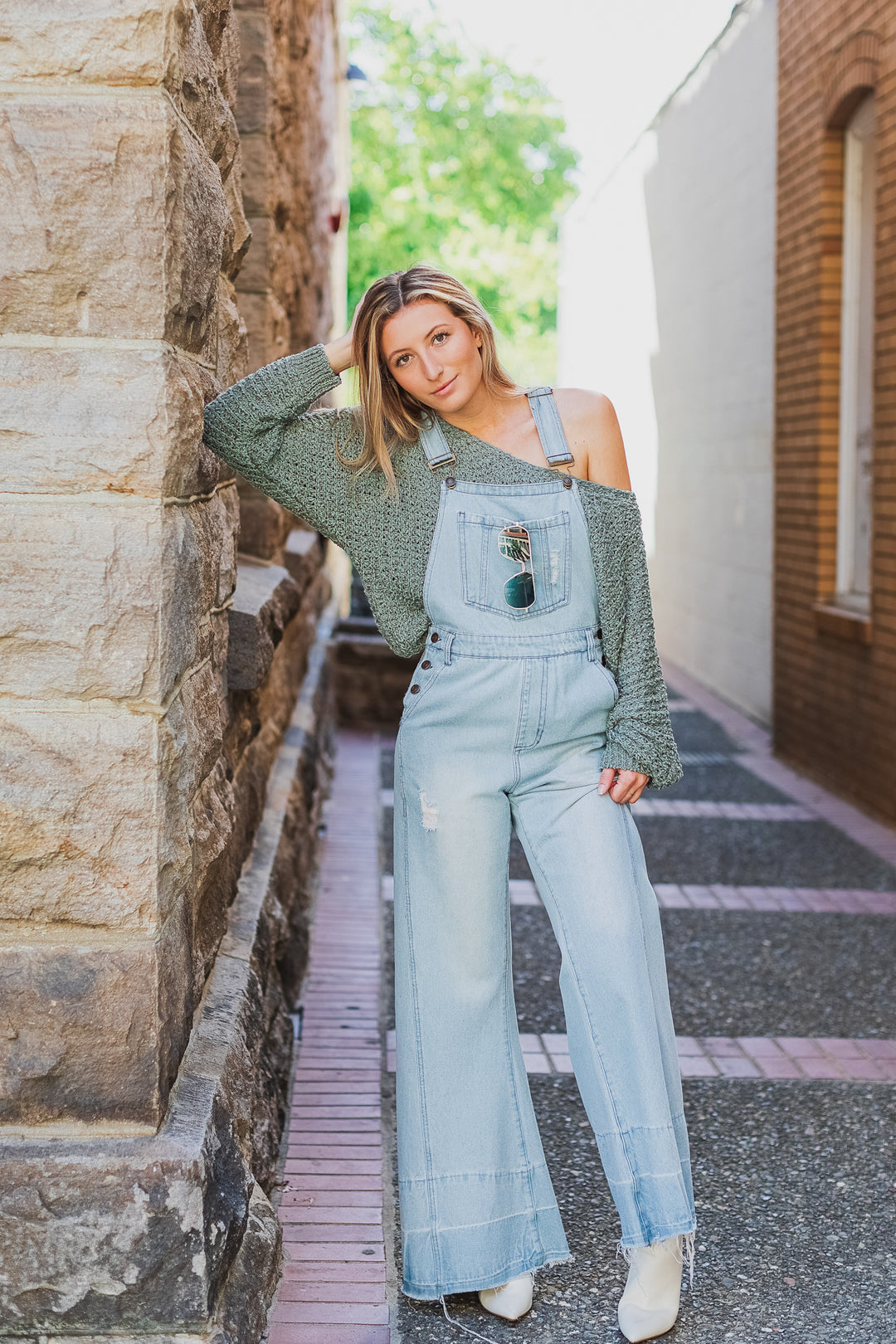 The Milly Wide Leg Denim Overalls