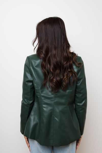 The Central Park Faux Leather Blazer