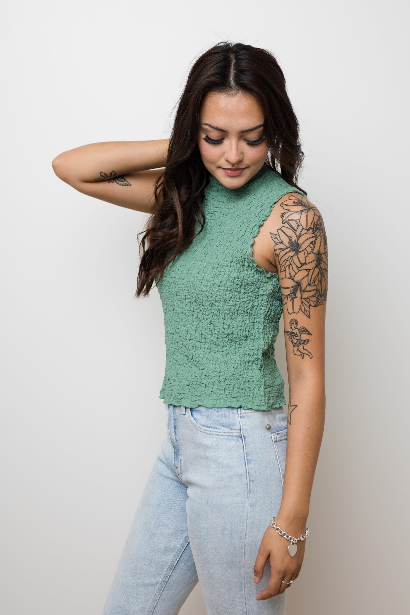 The Mae Sage Textured Tank Top