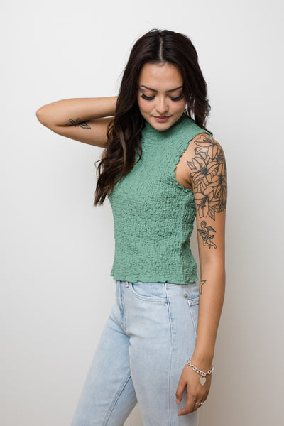 The Mae Sage Textured Tank Top