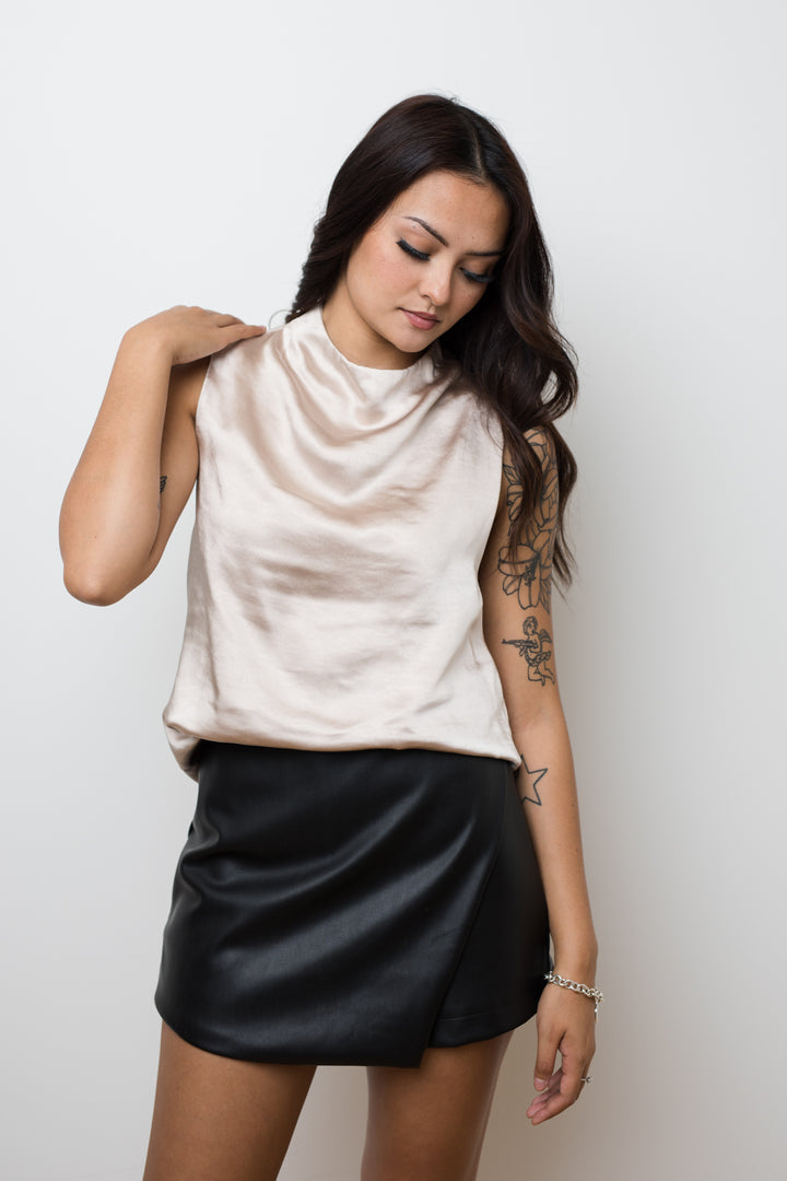 The Cheers to You Satin Sleeveless Top