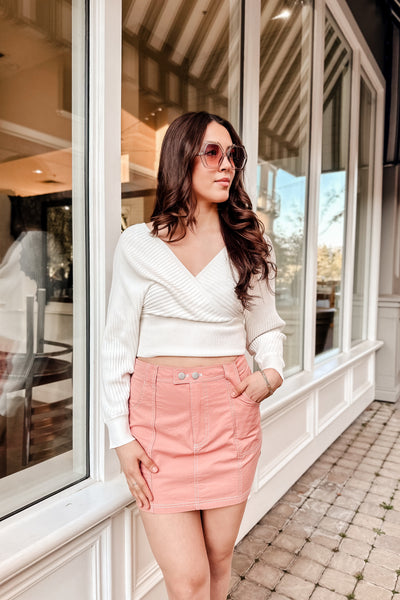 The Baby's Breath Ribbed Cream Sweater