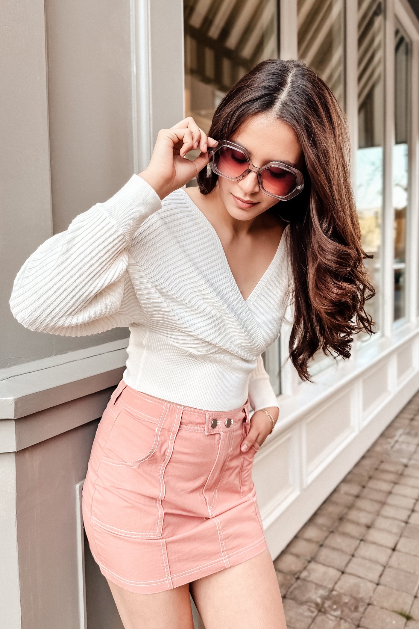The Baby's Breath Ribbed Cream Sweater