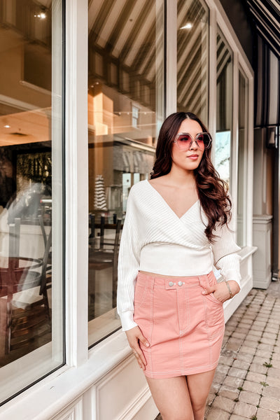 The Baby's Breath Ribbed Cream Sweater