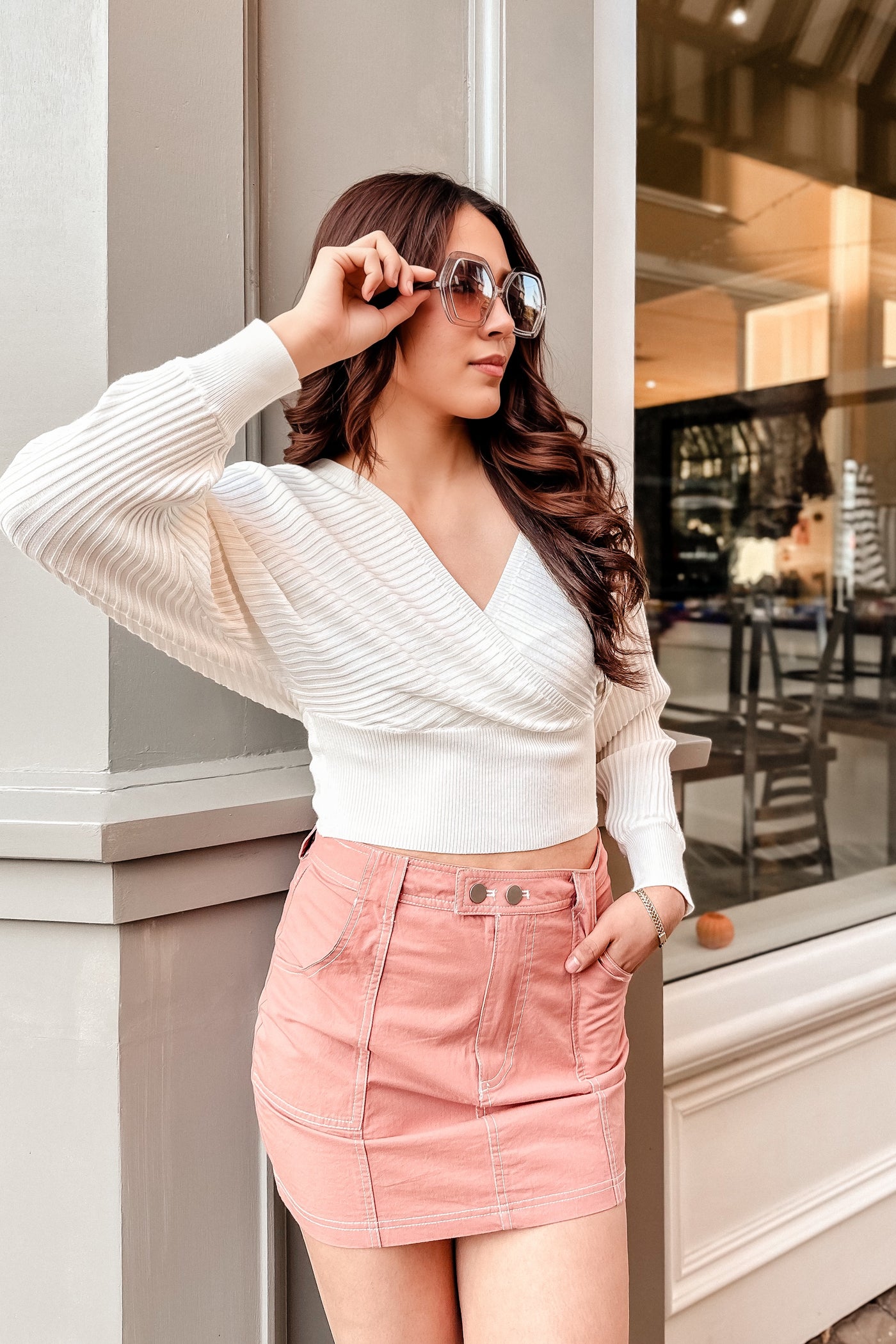 The Baby's Breath Ribbed Cream Sweater