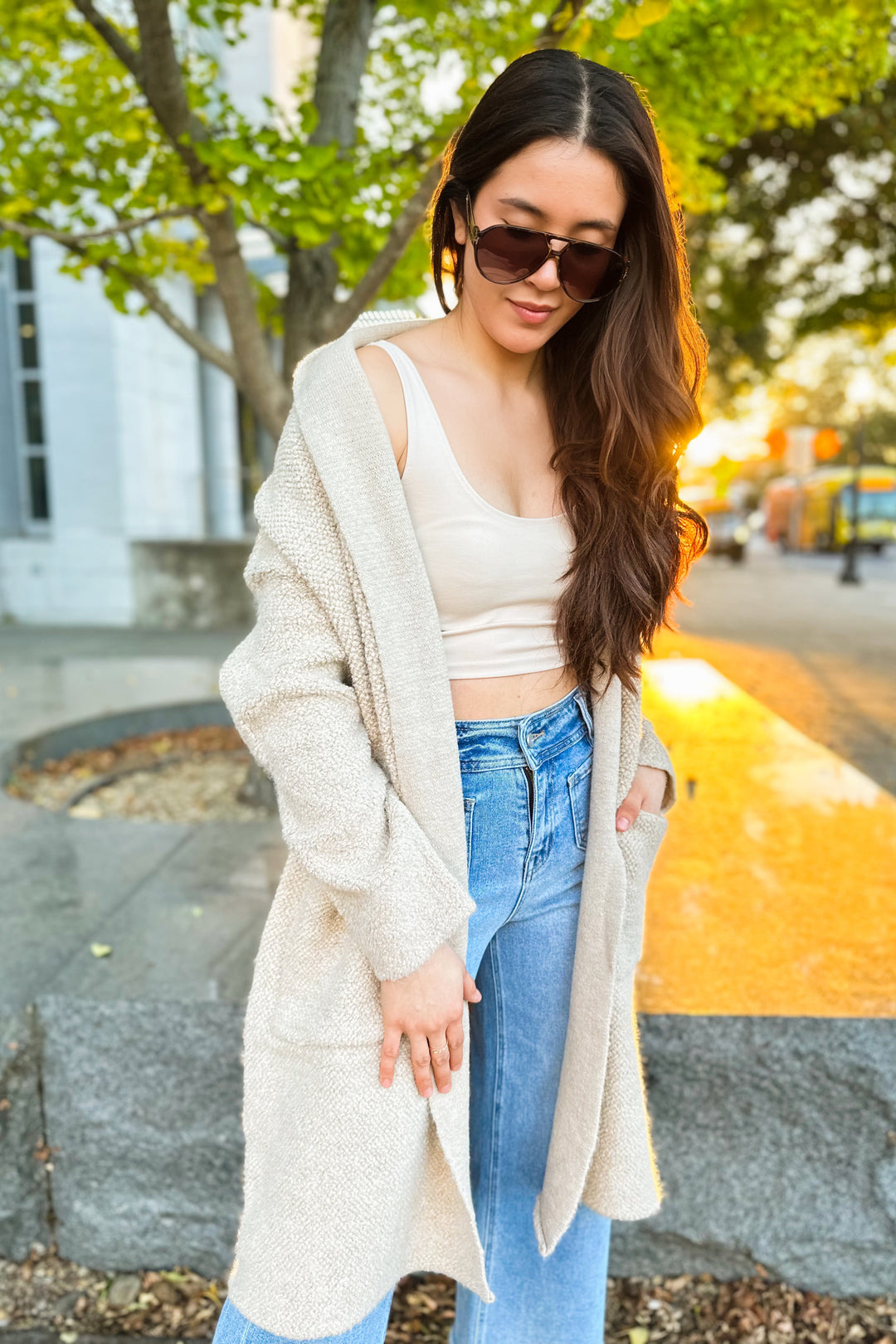 The Snuggle is Real Natural Long Cardigan