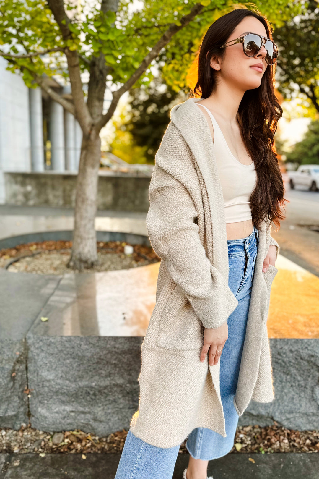 The Snuggle is Real Natural Long Cardigan