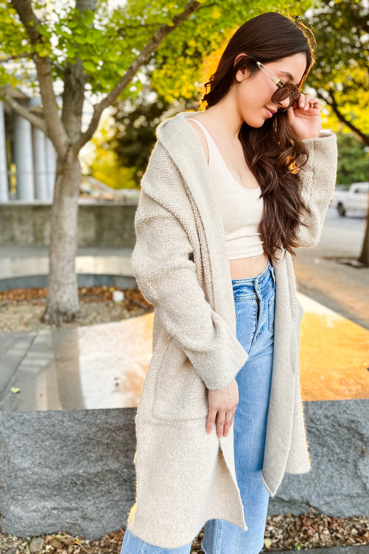 The Snuggle is Real Natural Long Cardigan