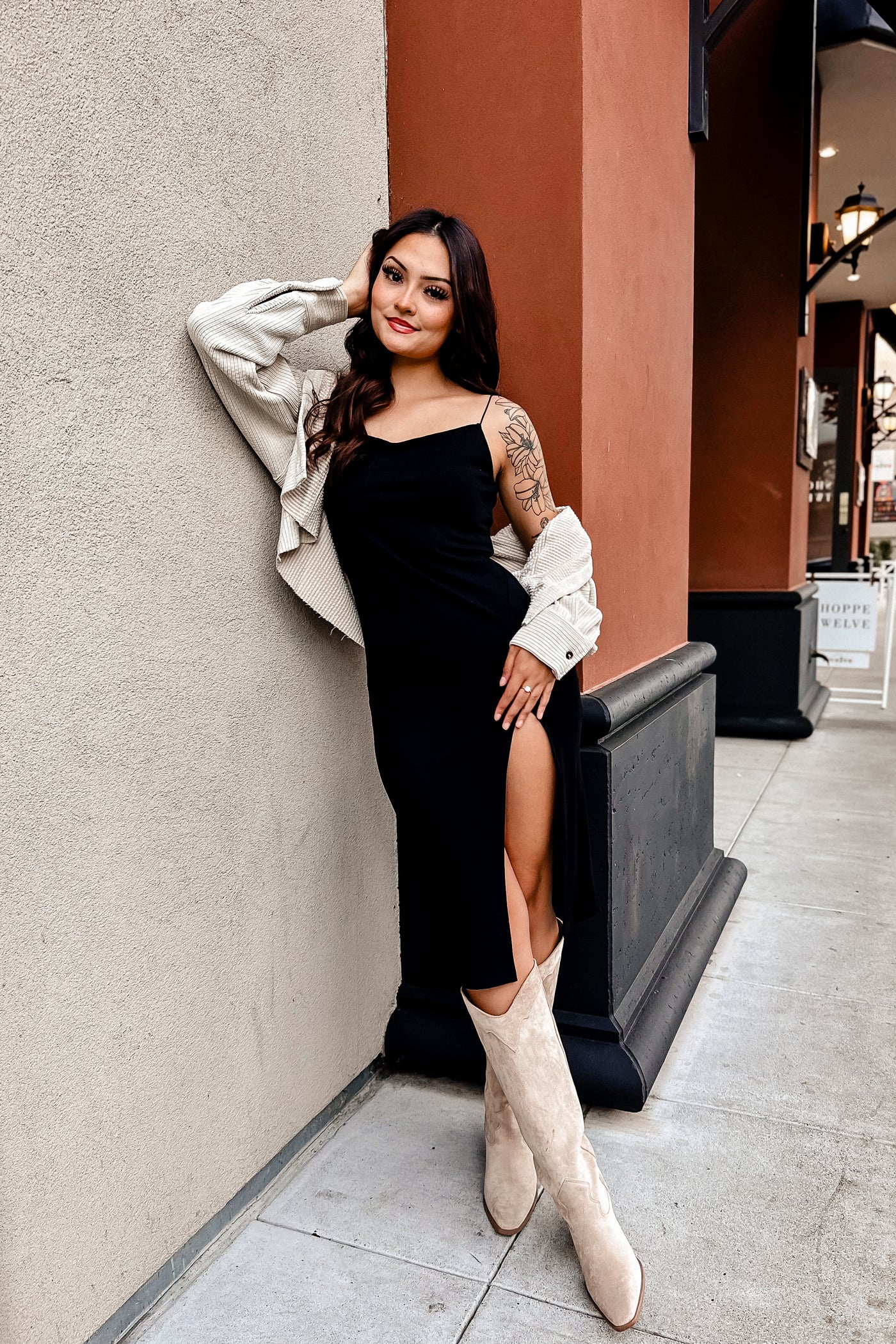 The Not So Basic Little Black Midi Dress