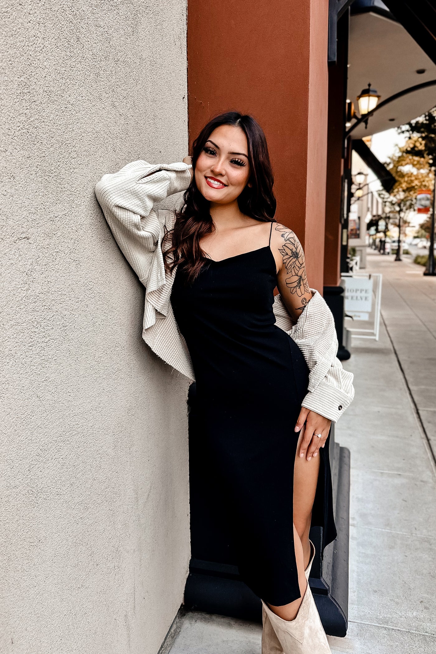 The Not So Basic Little Black Midi Dress