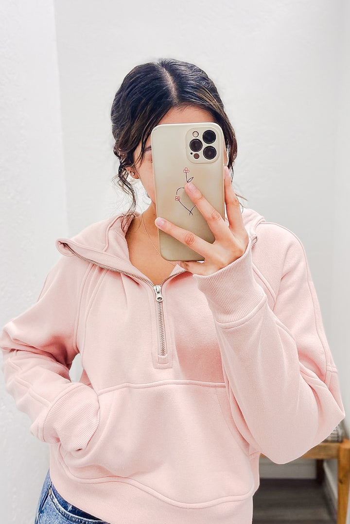 The On The Go Cropped Hooded Pullover