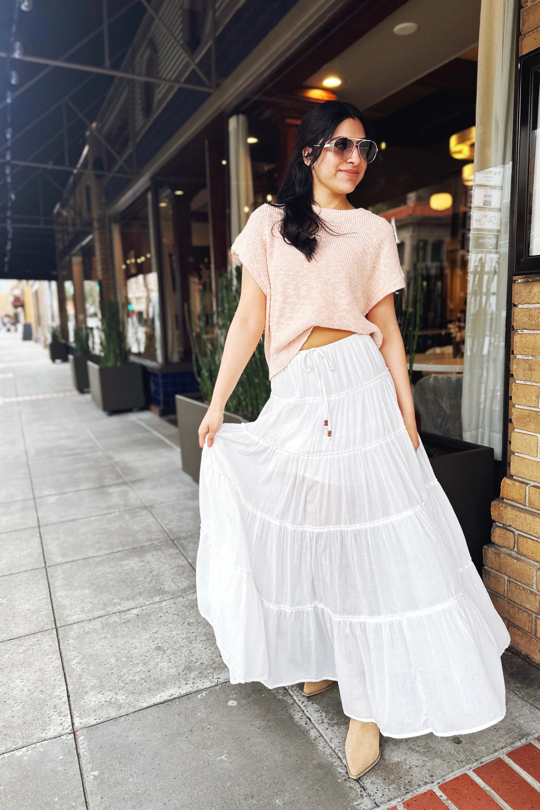 The Girl Like Me Tiered Maxi Skirt