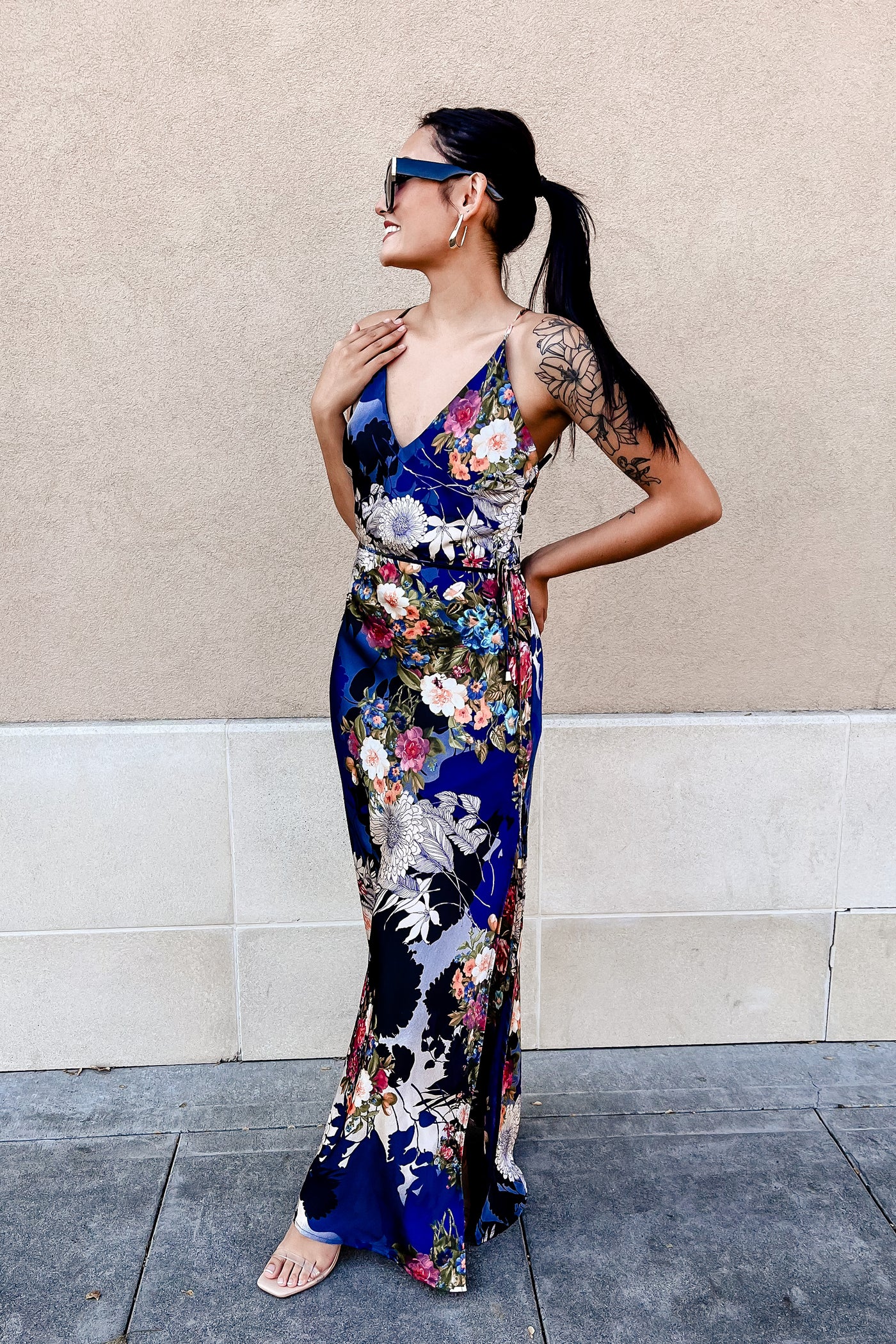 The Add A Little Spice Floral Slip Maxi Dress