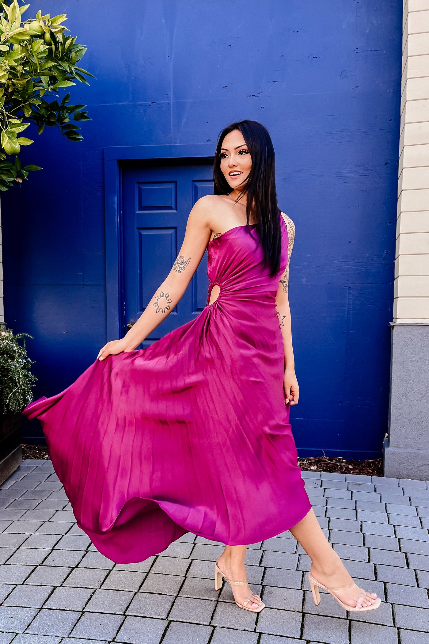 The Dream of Me Pleated Midi Dress