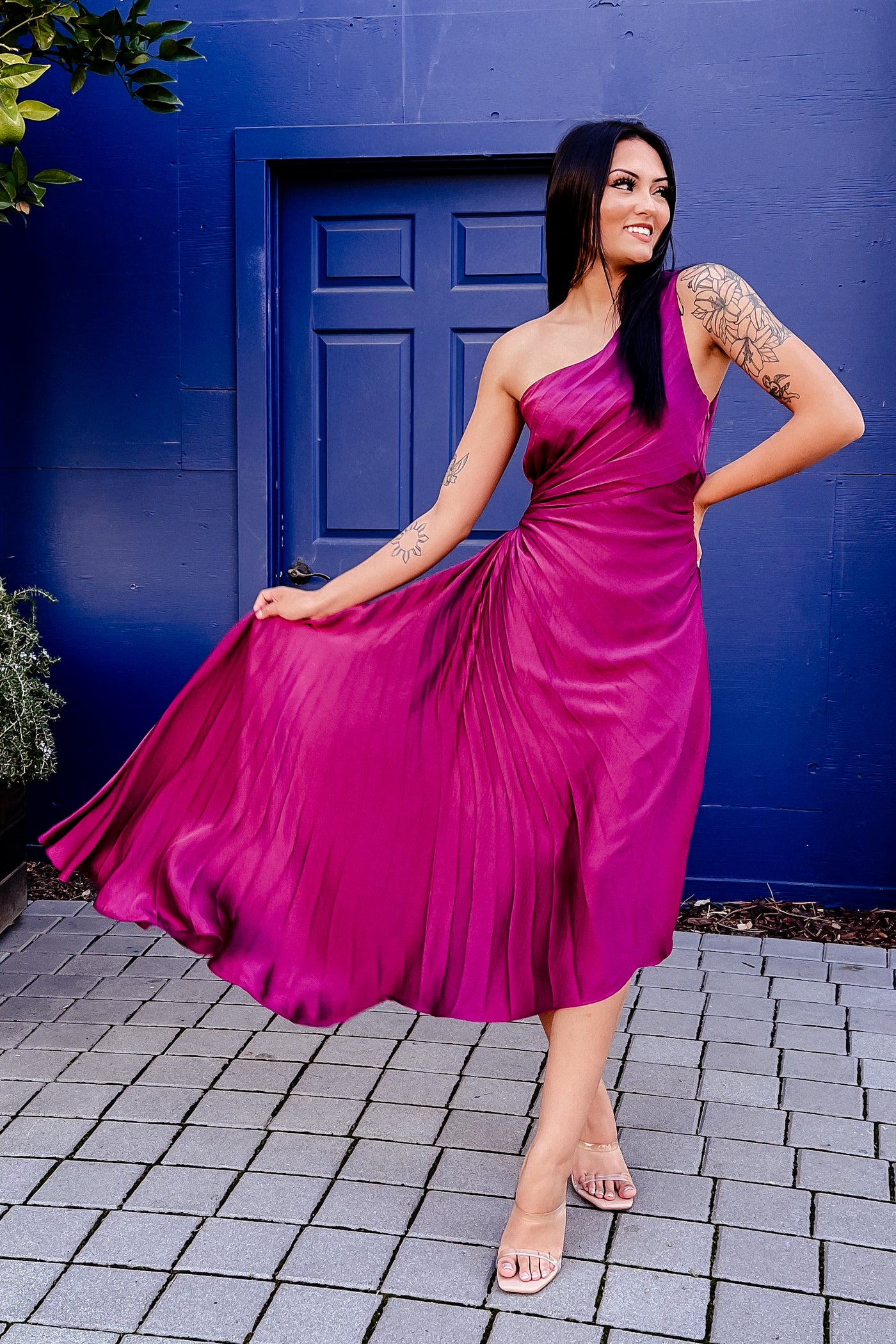 The Dream of Me Pleated Midi Dress