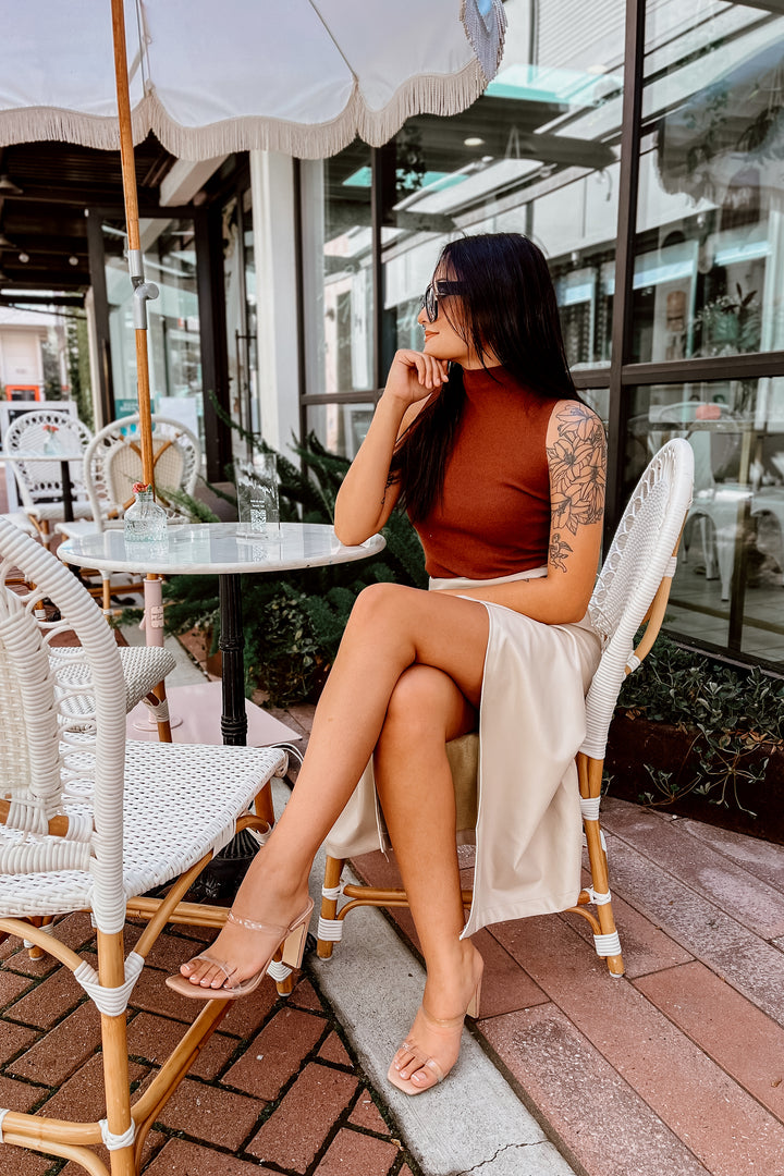 The Turning Heads Mock Knit Bodysuit