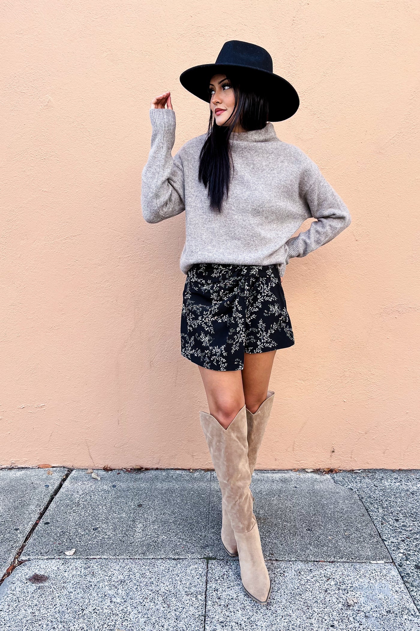 The Top Of The Class Floral Twist Front Skort