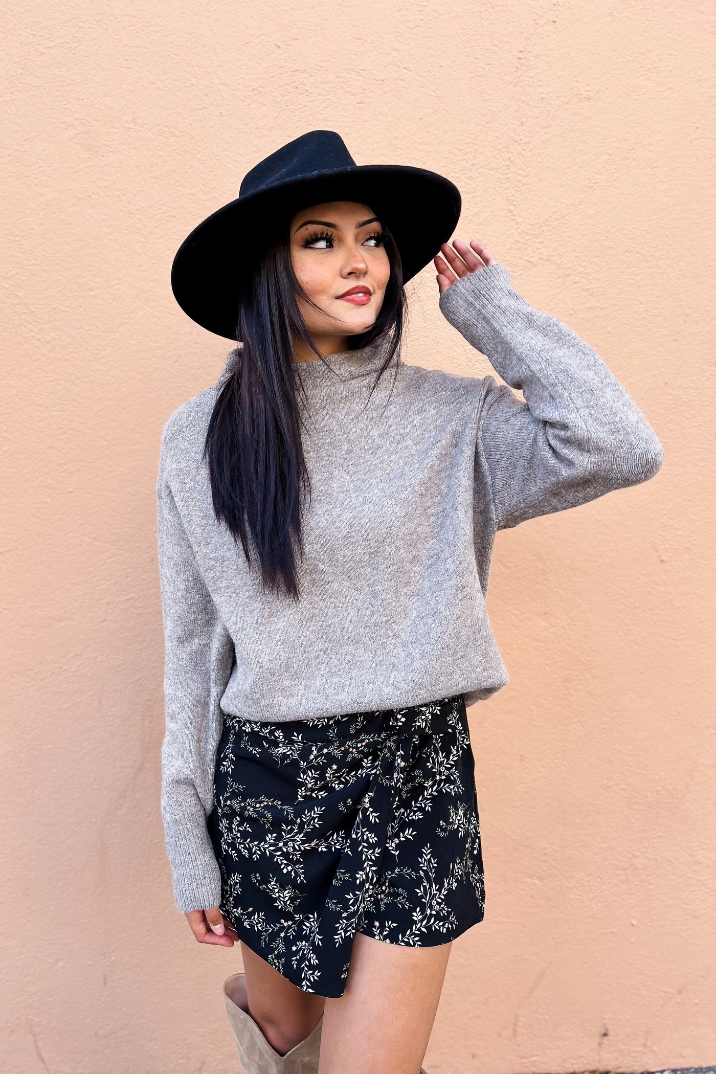 The Top Of The Class Floral Twist Front Skort