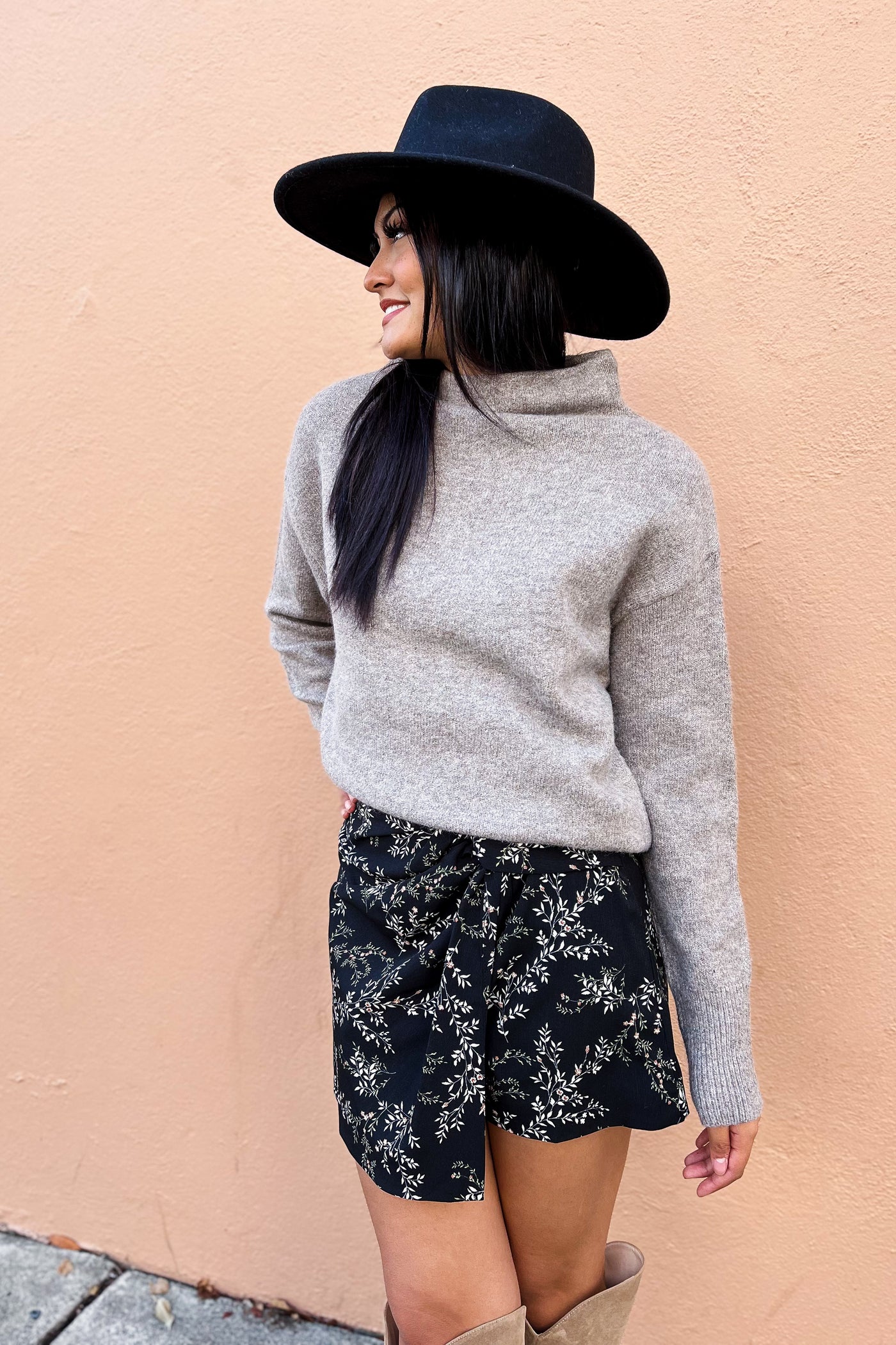 The Top Of The Class Floral Twist Front Skort