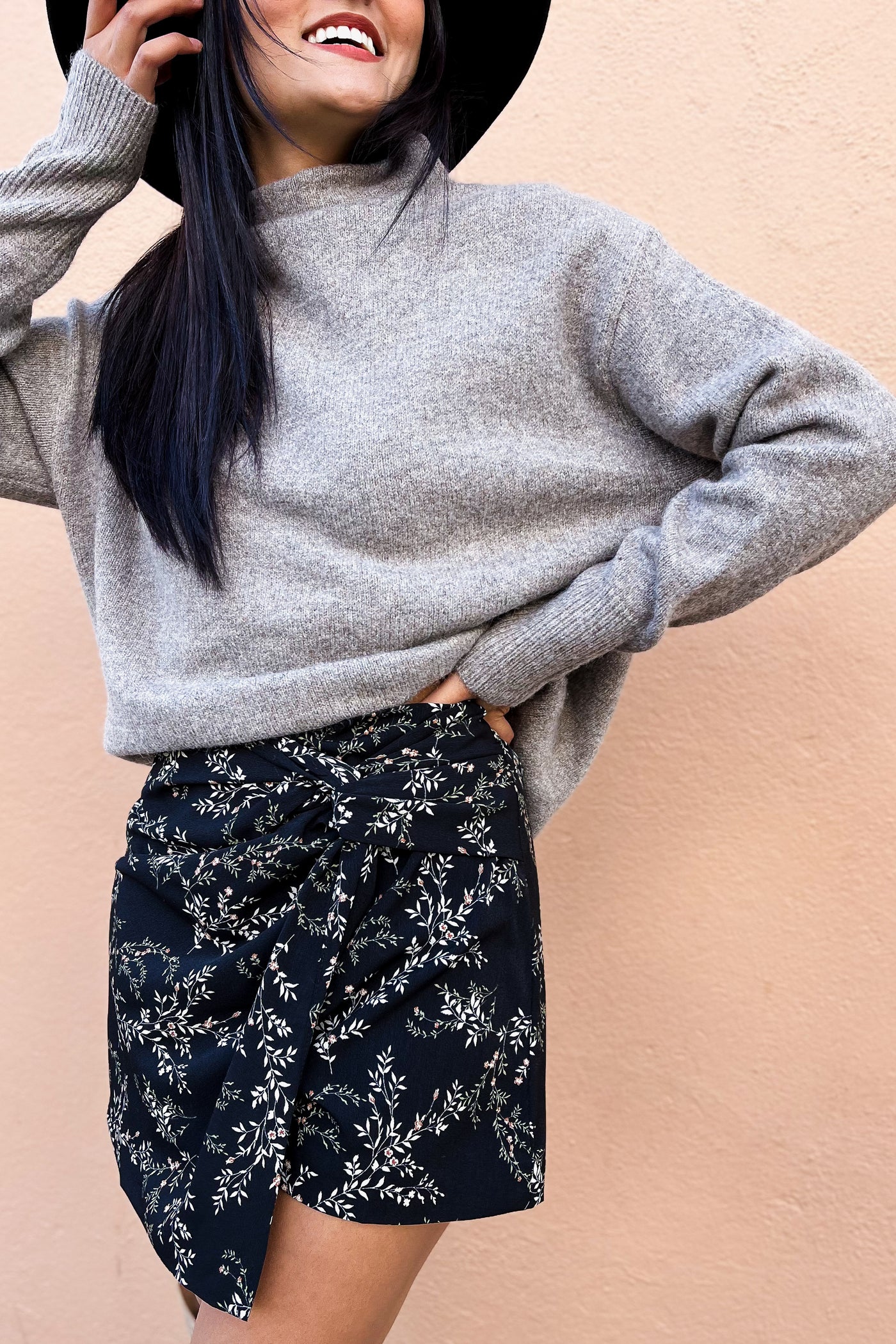 The Top Of The Class Floral Twist Front Skort