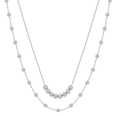The Beaded Pendant Double Layer Necklace