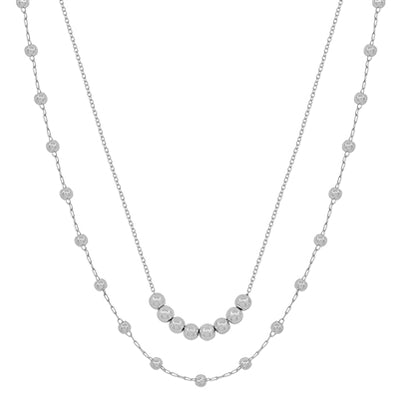 The Beaded Pendant Double Layer Necklace