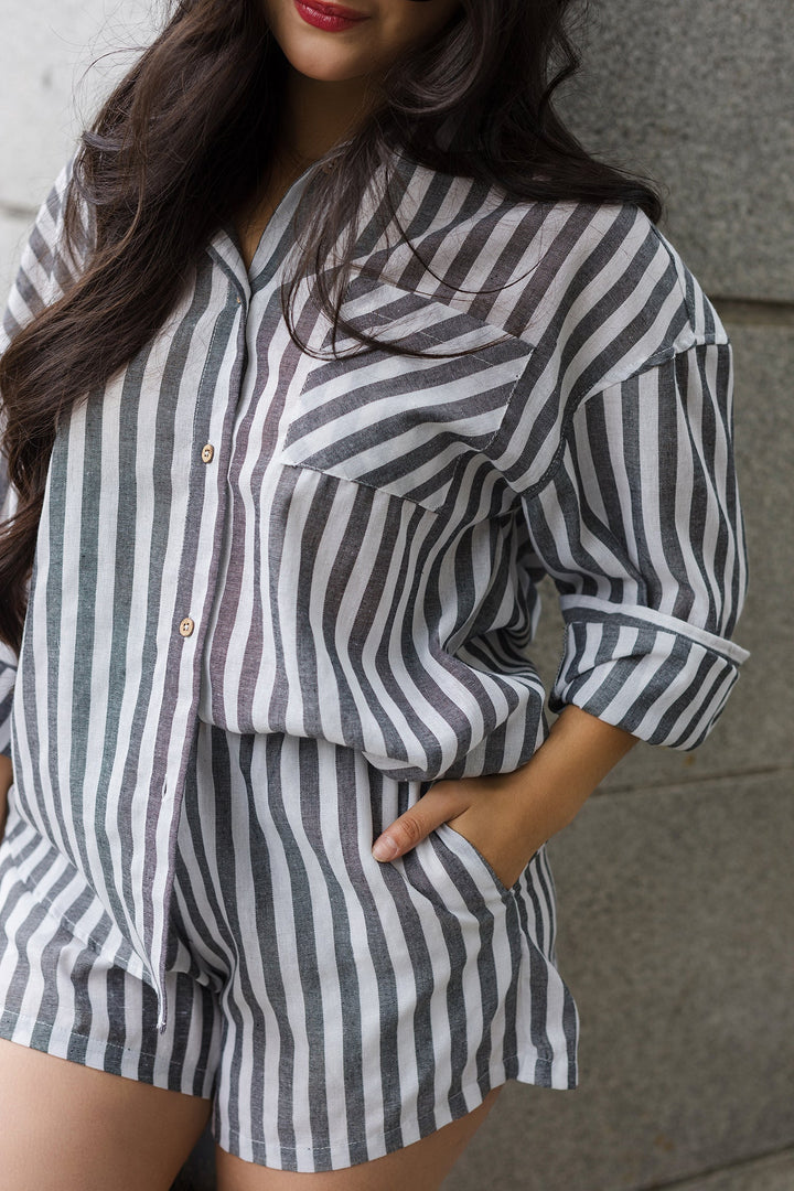 The Sweet Summertime Striped Linen Shorts