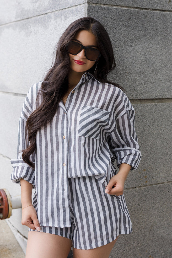 The Sweet Summertime Striped Linen Shorts