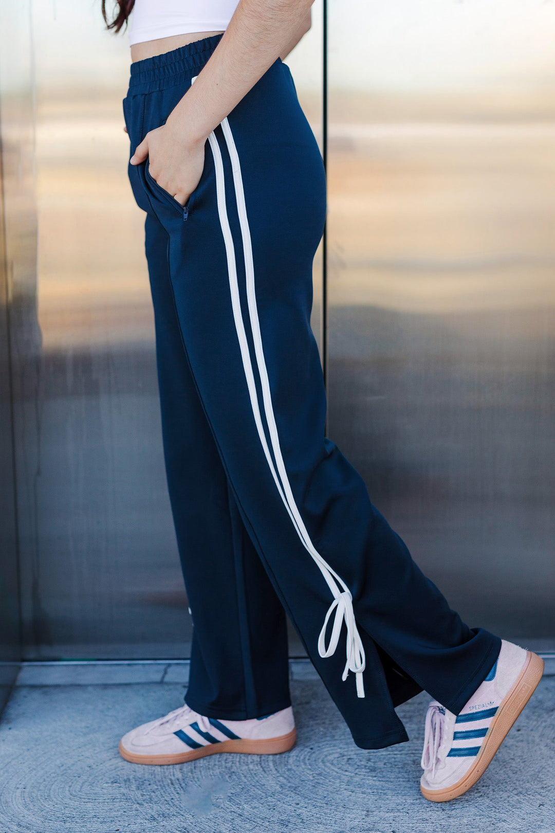 The Run the World Navy Track Pants