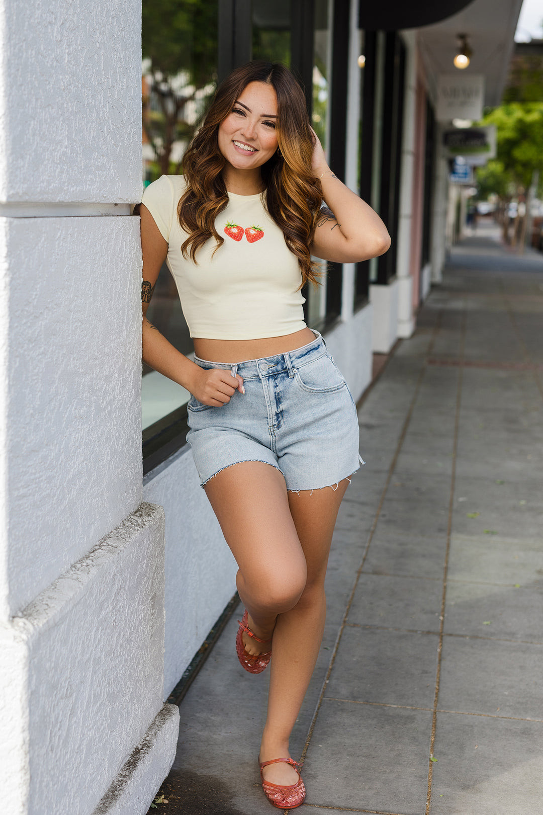 The Pick Of The Patch Strawberry Cropped Tee