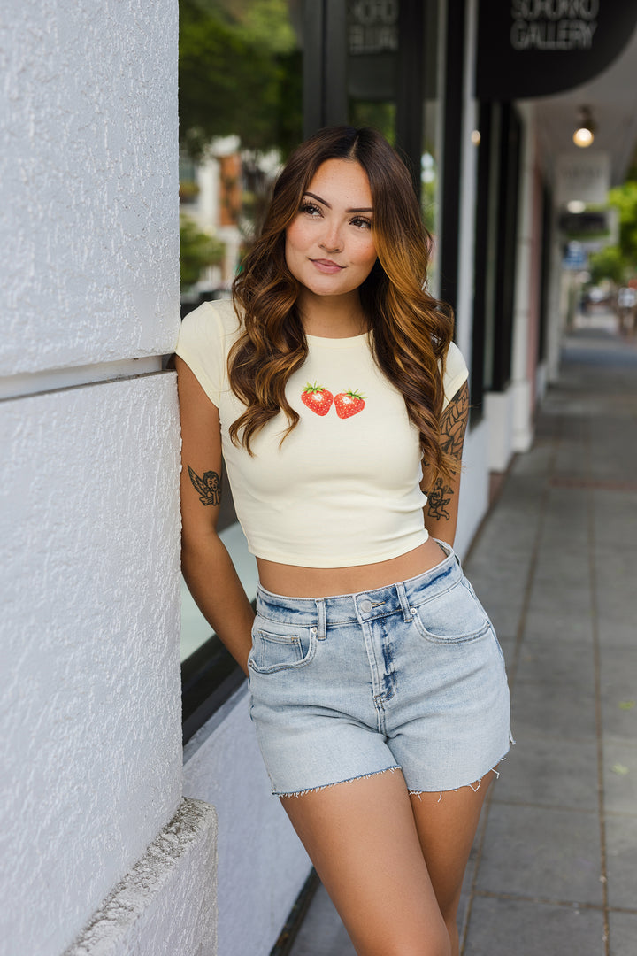 The Pick Of The Patch Strawberry Cropped Tee