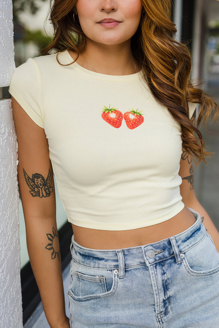 The Pick Of The Patch Strawberry Cropped Tee