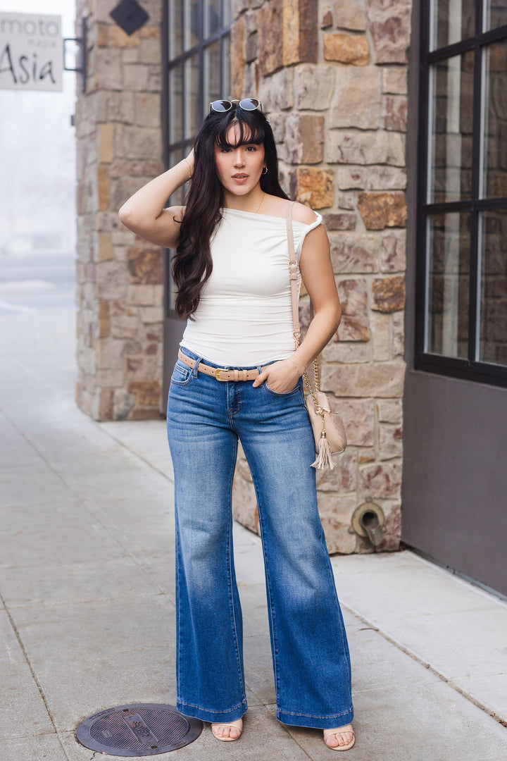 The Twist of Fate Off-Shoulder Knit Top