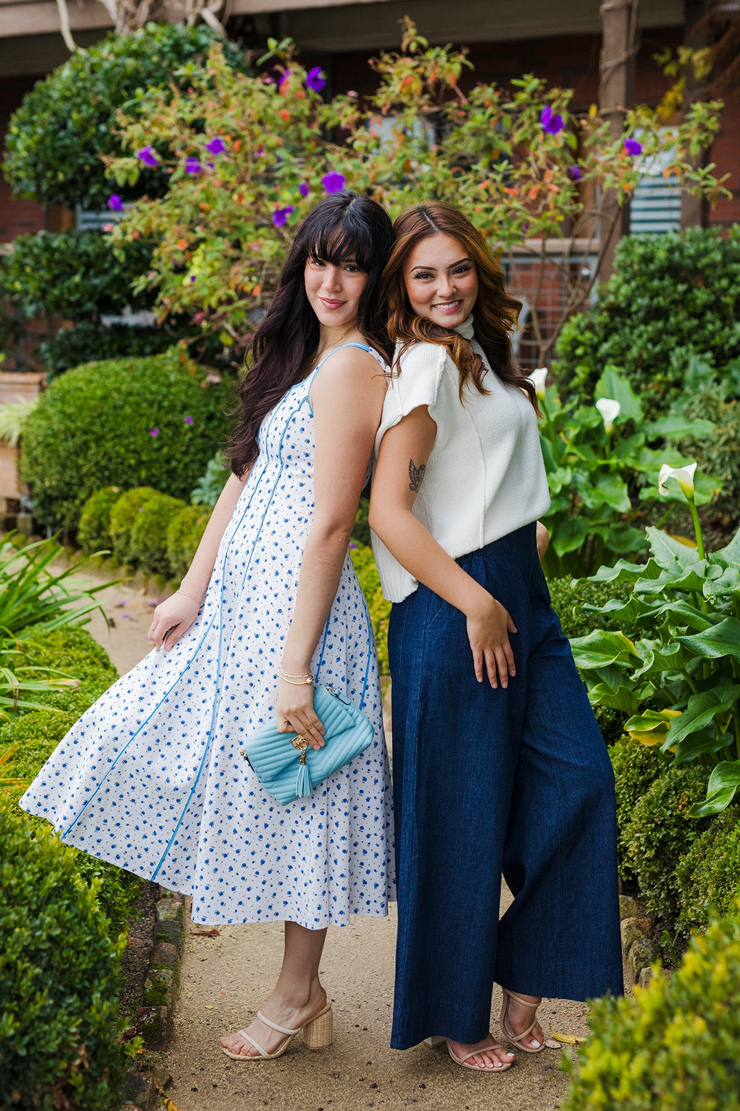 The Something Blue Floral Print Midi Dress