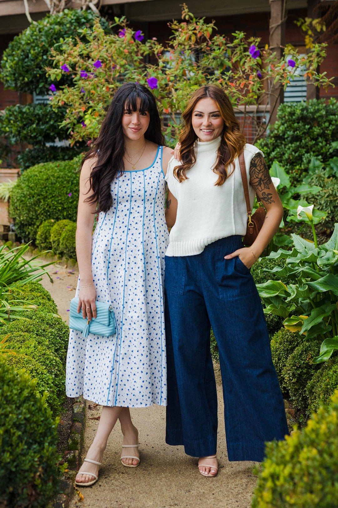 The Something Blue Floral Print Midi Dress