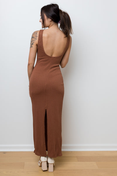 The Savoy Brown Sleeveless Maxi Dress