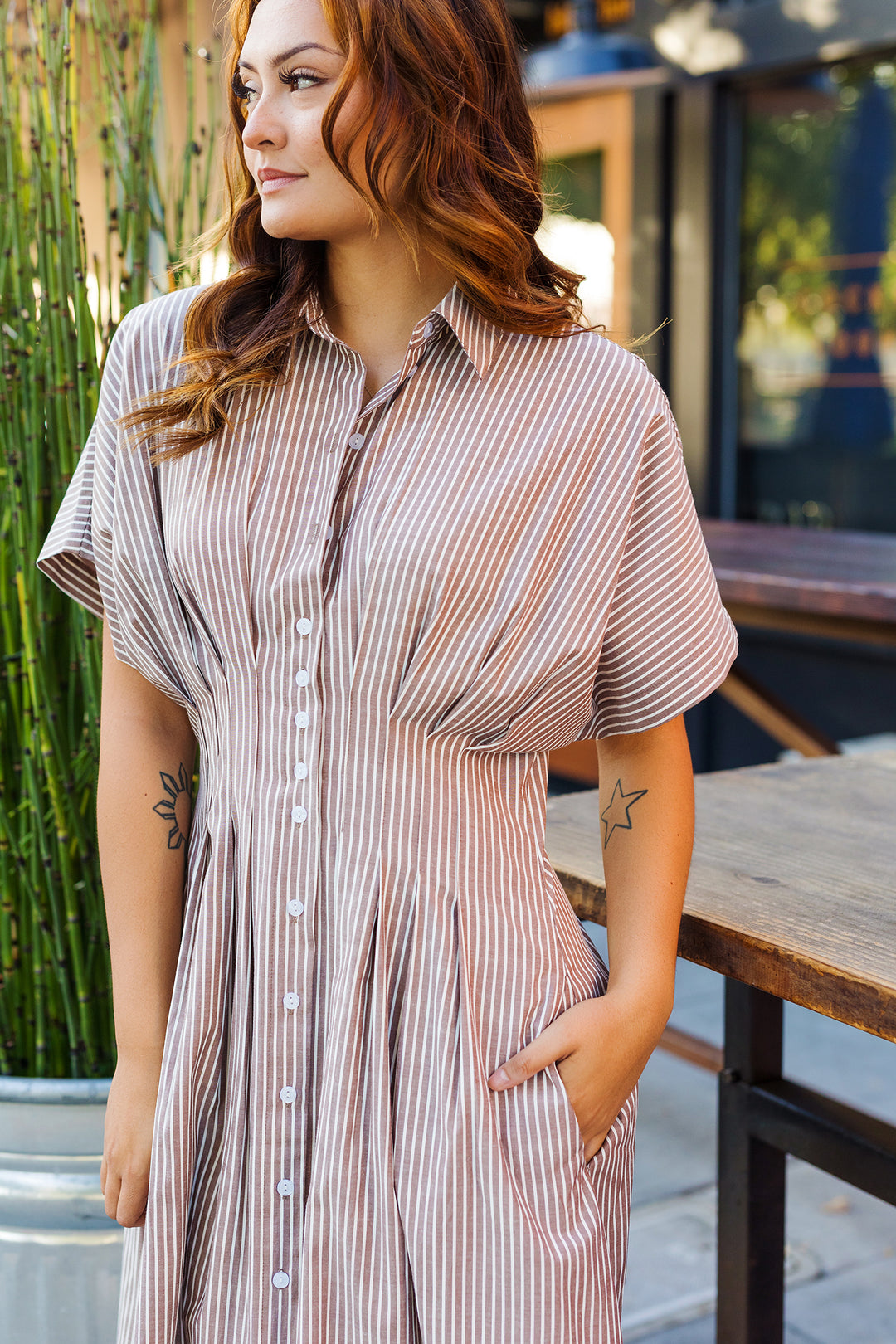 The Torrie Coco Striped Maxi Dress