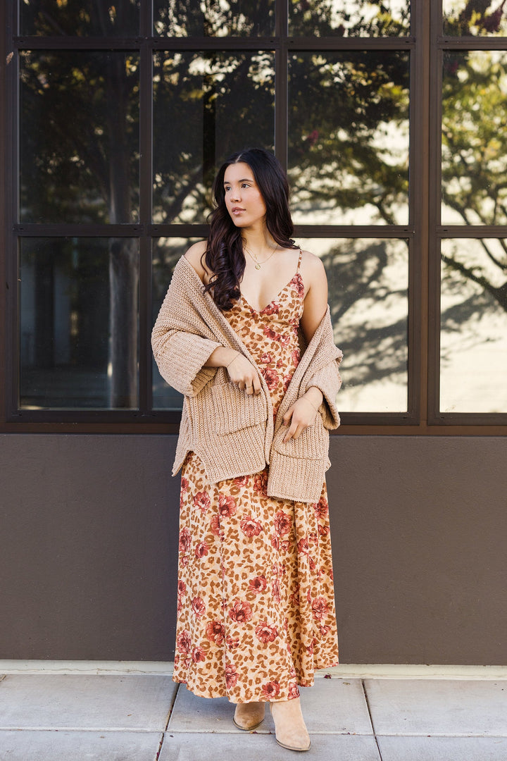 The Cuddle Bug Cocoa Chunky Knit Cardigan Sweater