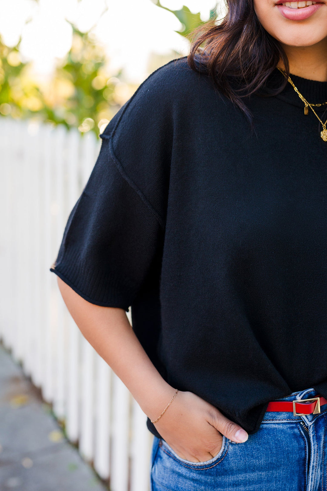 The Seam It All Short Sleeve Knit Top